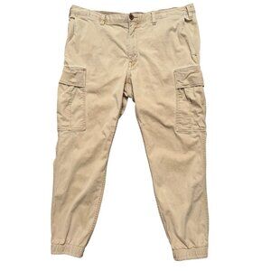 Polo Ralph Lauren Cargo Jogger Pants Mens 36x30 (Fits 36x26) Slim Fit Beige